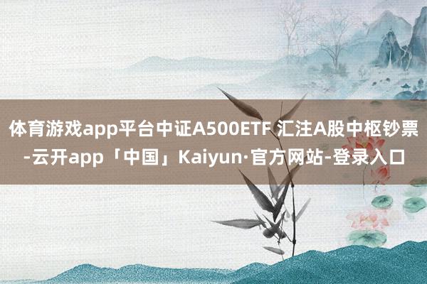 体育游戏app平台中证A500ETF 汇注A股中枢钞票-云开app「中国」Kaiyun·官方网站-登录入口