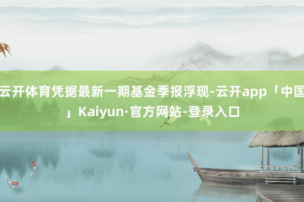 云开体育凭据最新一期基金季报浮现-云开app「中国」Kaiyun·官方网站-登录入口