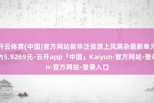 开云体育(中国)官方网站新华泛资源上风羼杂最新单元净值为5.9269元-云开app「中国」Kaiyun·官方网站-登录入口